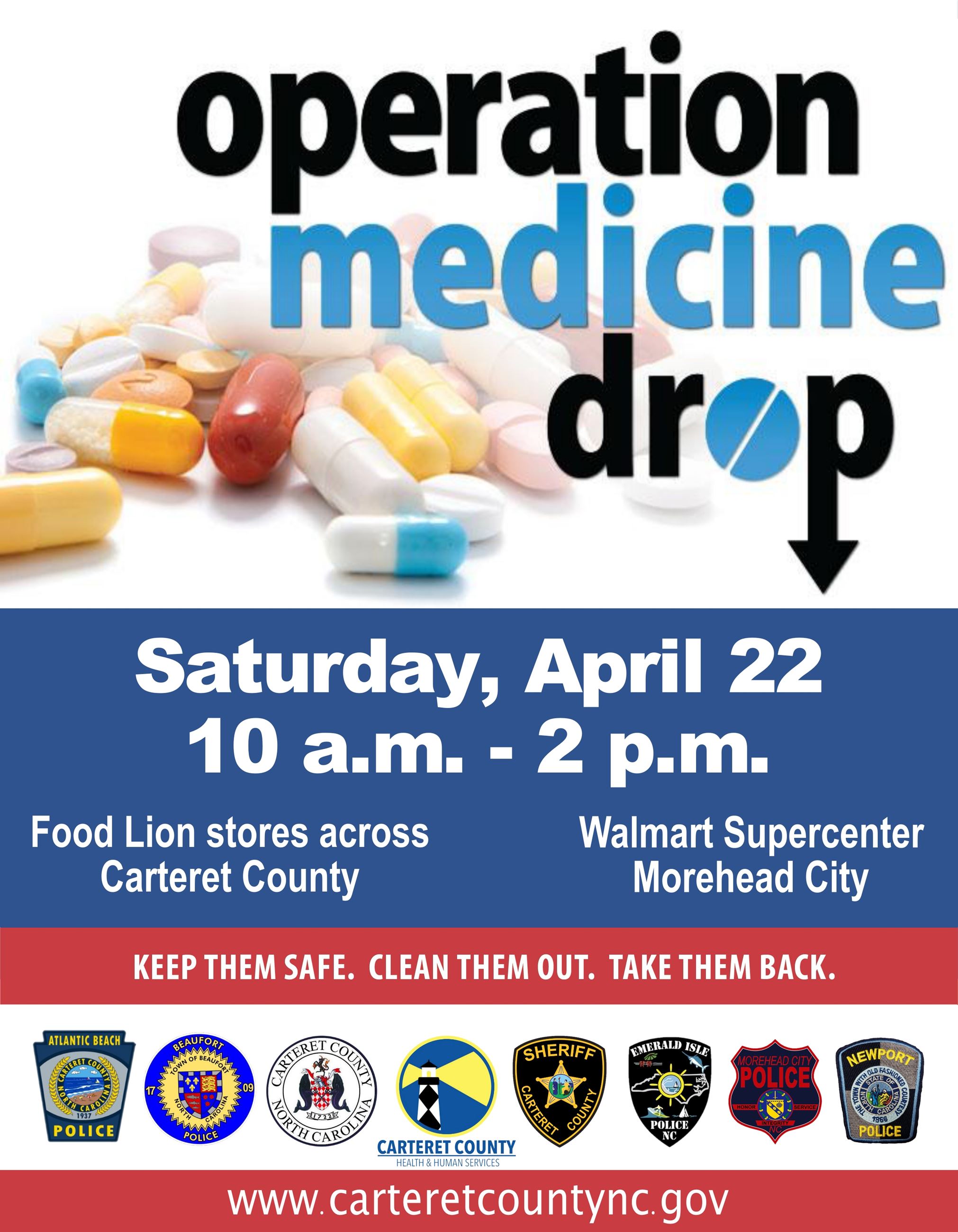 Operation Medicine Drop - April 22, 2023 10 a.m. to 2 p.m.
