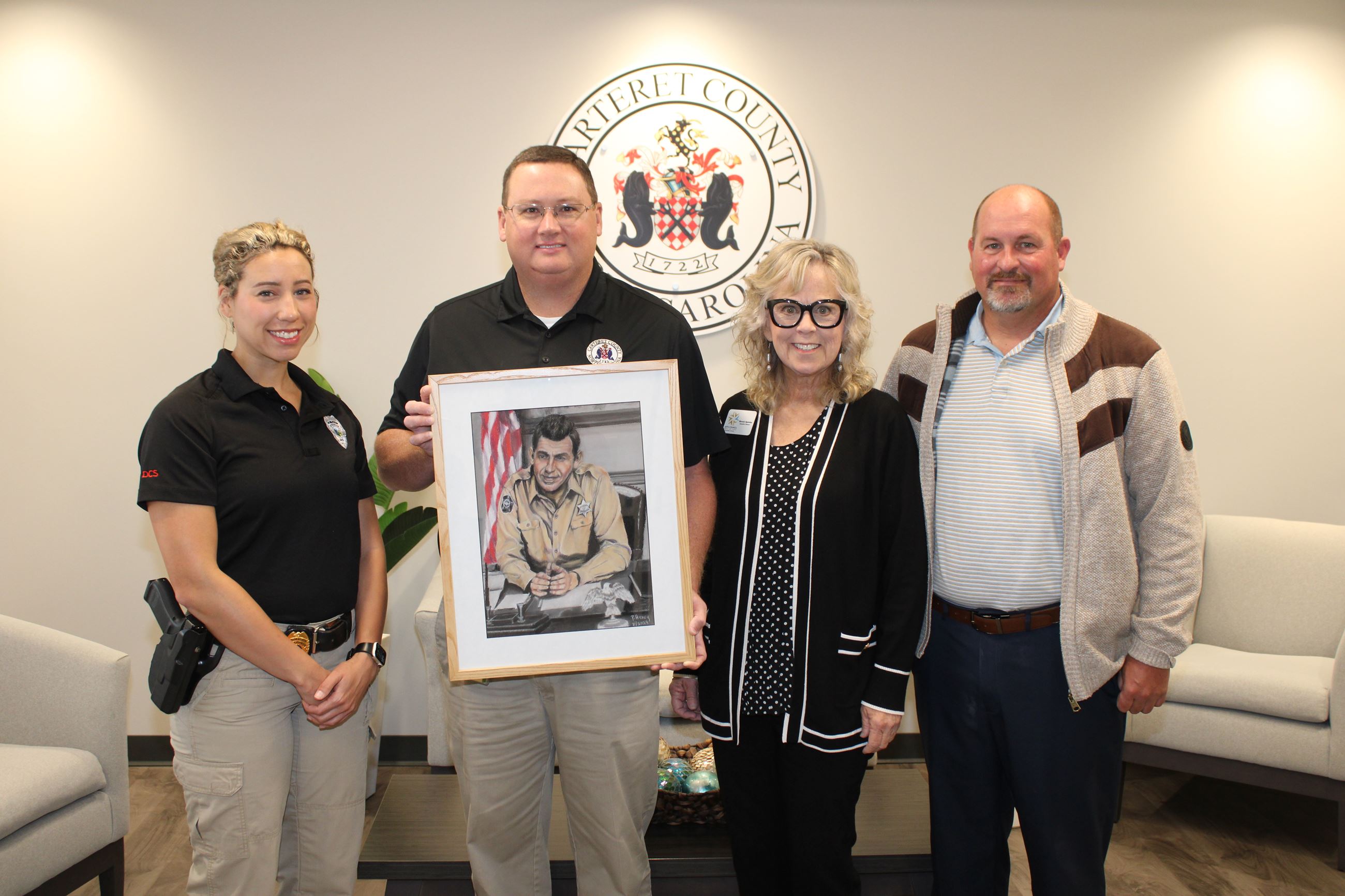 County Manager adds Andy to his Barney Fife--painted by inmate